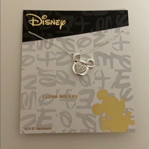 Silver Mickey Mouse necklace‎